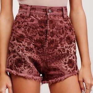 Free People Embroidered Denim Shorts -31